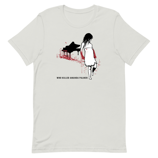 Who Killed Amanda Palmer - Bloody Pianist T-Shirt (Fitted Cut) (PRE-ORDER)